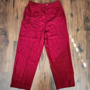 Koret Dress Pants Maroon 50% Rayon 50% Polyester Size 12 Petite